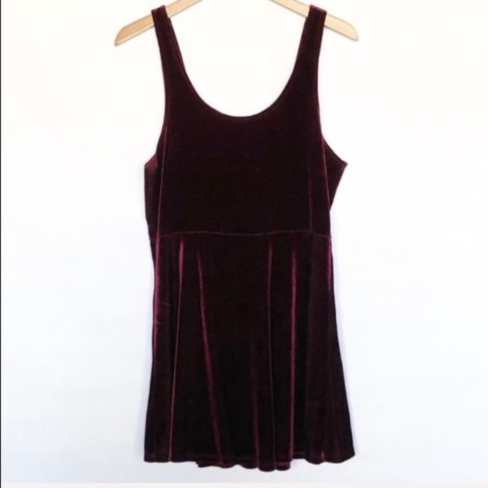 Charlotte Russe Red Velvet Skater Dress SZ XL